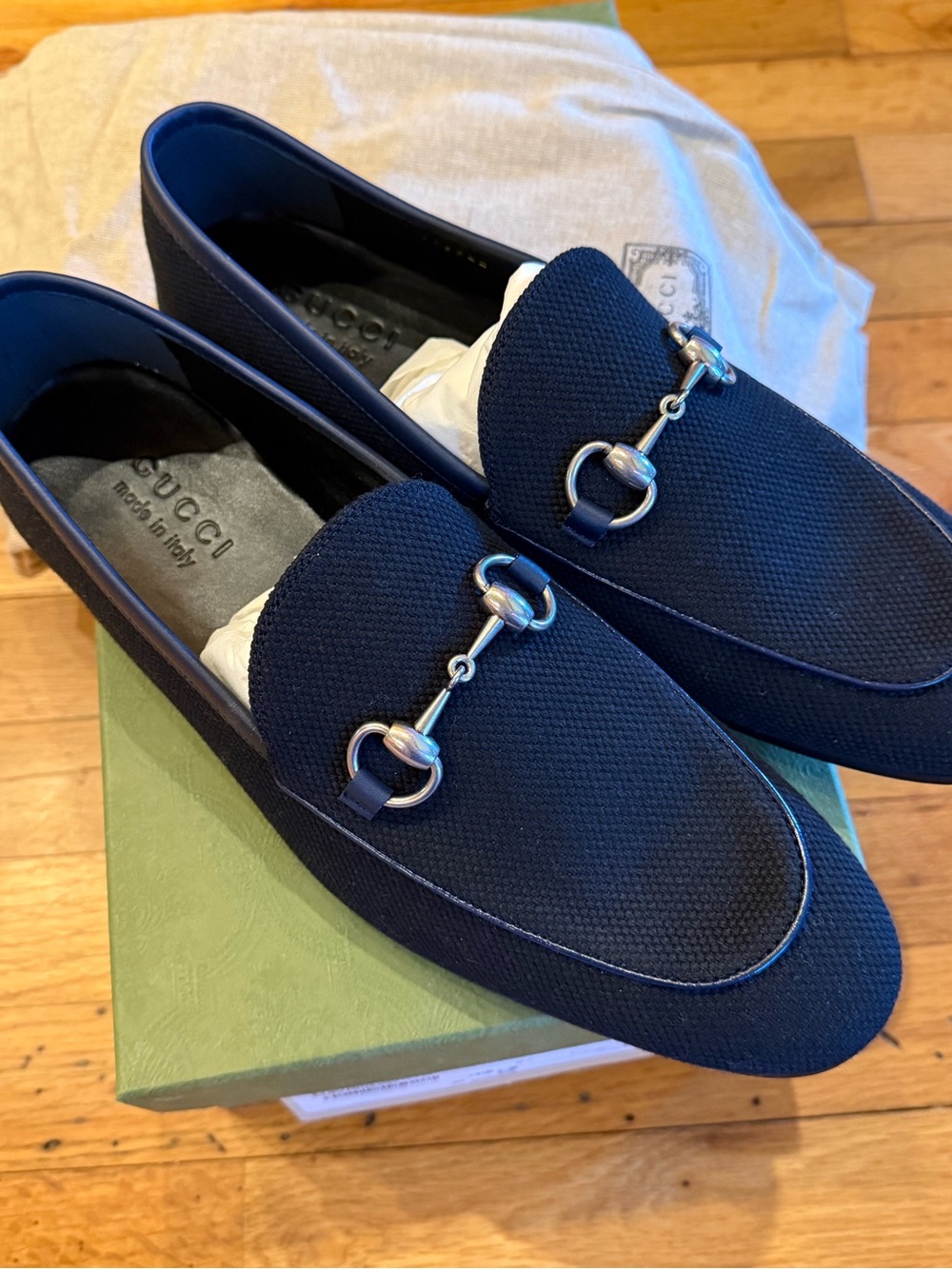 Jordan Men’s Navy Blue Canvas Bit Loafers
